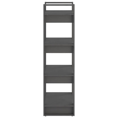 vidaXL Bücherregal/Raumteiler Grau 60x35x125 cm Massivholz