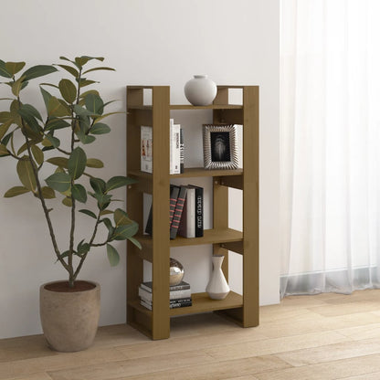 vidaXL Étagère/Séparateur de pièce marron miel 60x35x125cm pin massif