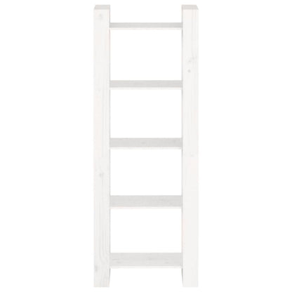 vidaXL Bücherregal/Raumteiler Weiß 60x35x160 cm Massivholz