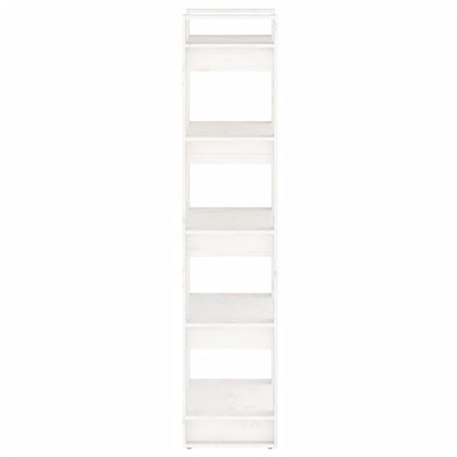 vidaXL Bücherregal/Raumteiler Weiß 60x35x160 cm Massivholz