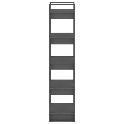 vidaXL Bücherregal/Raumteiler Grau 60x35x160 cm Massivholz