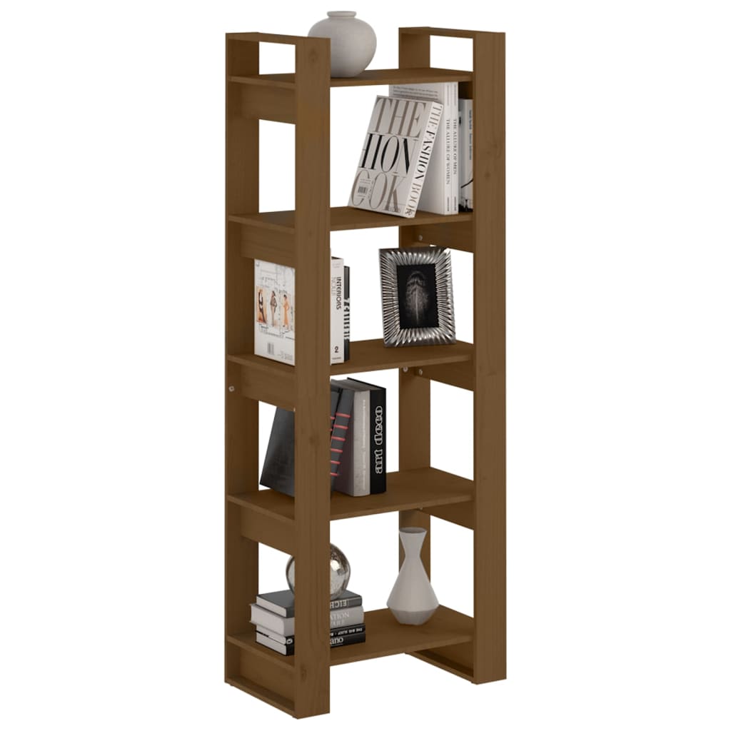 vidaXL Bücherregal/Raumteiler Honigbraun 60x35x160cm Massivholz Kiefer