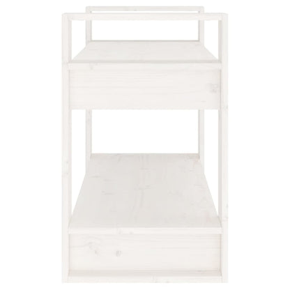 vidaXL Bücherregal/Raumteiler Weiß 80x35x56,5 cm Massivholz Kiefer