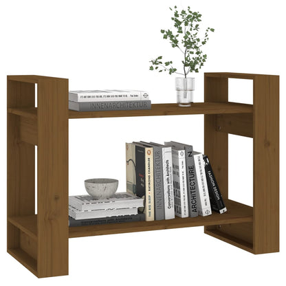 vidaXL Bibliothèque/séparateur de pièce marron miel 80x35x56,5 cm bois massif