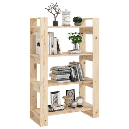 vidaXL Bücherregal/Raumteiler 80x35x125 cm Massivholz Kiefer
