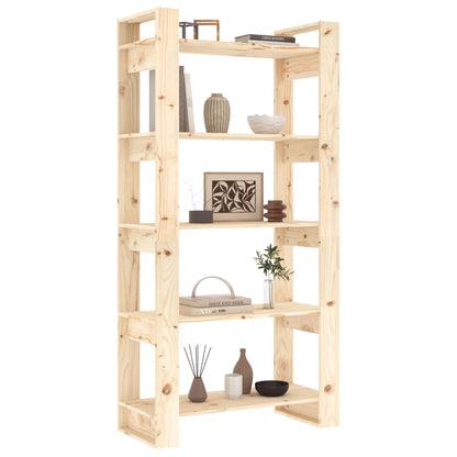 vidaXL Bücherregal/Raumteiler 80 x 35 x 160 cm Massivholz