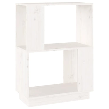 vidaXL Bücherregal/Raumteiler Weiß 51x25x70 cm Massivholz Kiefer