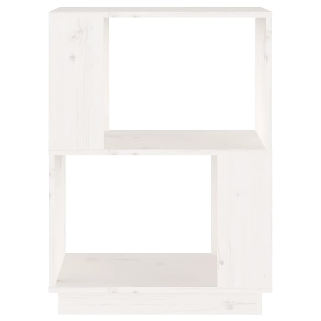 vidaXL Bücherregal/Raumteiler Weiß 51x25x70 cm Massivholz Kiefer