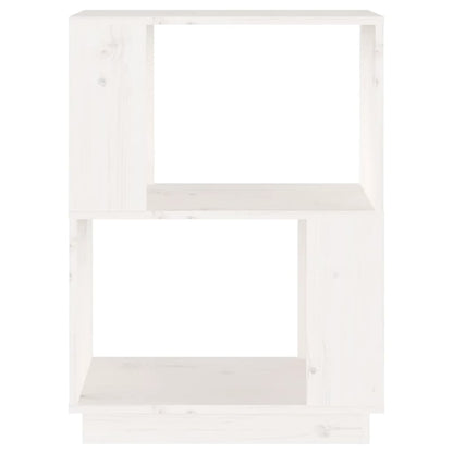 vidaXL Bücherregal/Raumteiler Weiß 51x25x70 cm Massivholz Kiefer