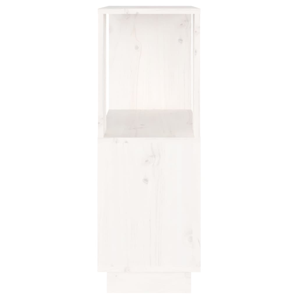 vidaXL Bücherregal/Raumteiler Weiß 51x25x70 cm Massivholz Kiefer