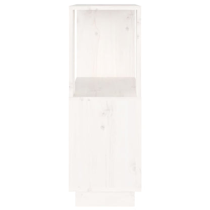 vidaXL Bücherregal/Raumteiler Weiß 51x25x70 cm Massivholz Kiefer