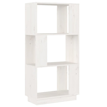 vidaXL Bücherregal/Raumteiler Weiß 51x25x101 cm Massivholz Kiefer