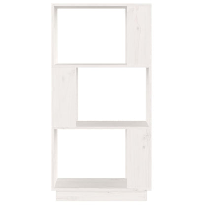 vidaXL Bücherregal/Raumteiler Weiß 51x25x101 cm Massivholz Kiefer