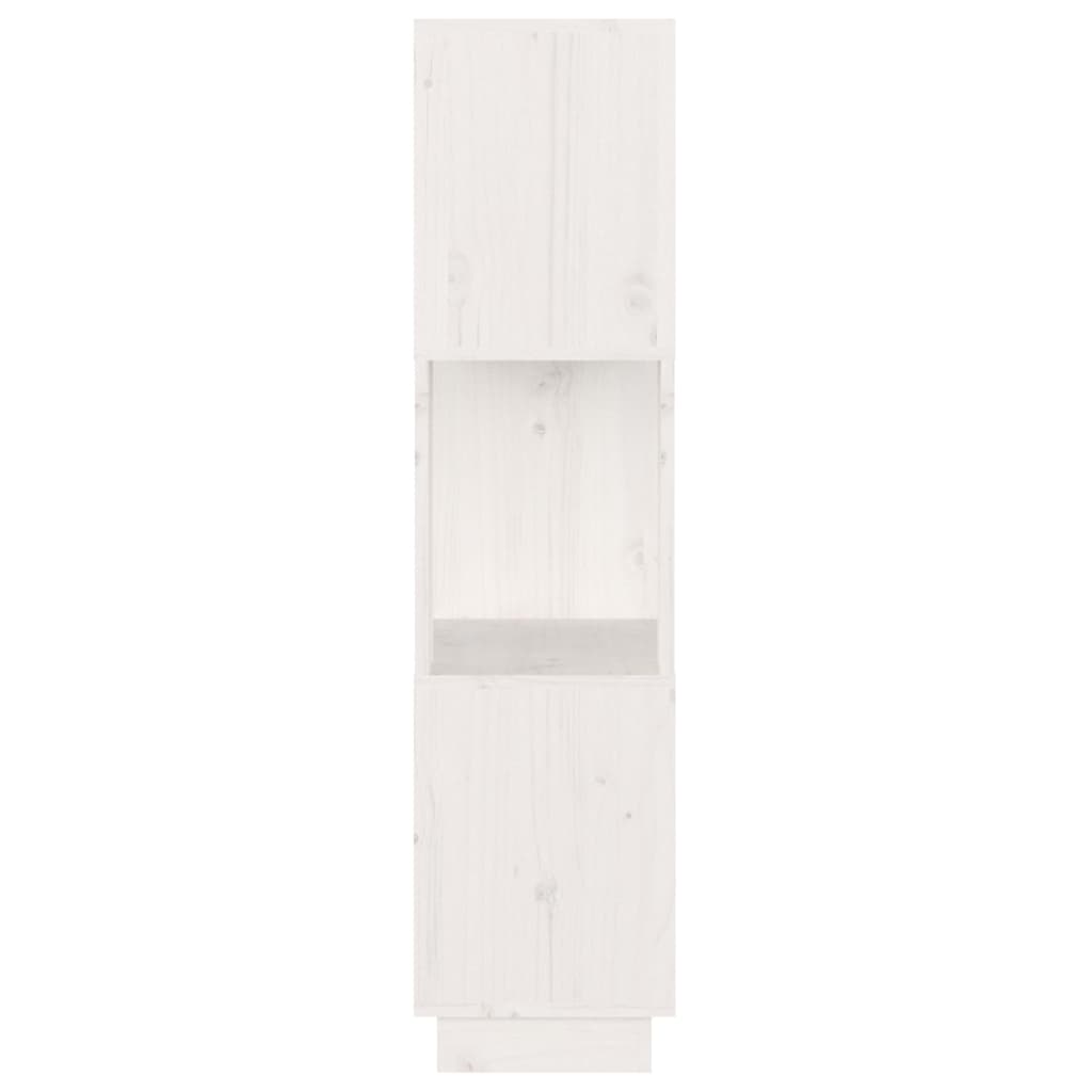 vidaXL Bücherregal/Raumteiler Weiß 51x25x101 cm Massivholz Kiefer