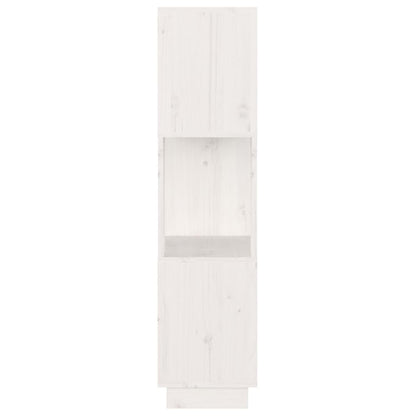 vidaXL Bücherregal/Raumteiler Weiß 51x25x101 cm Massivholz Kiefer