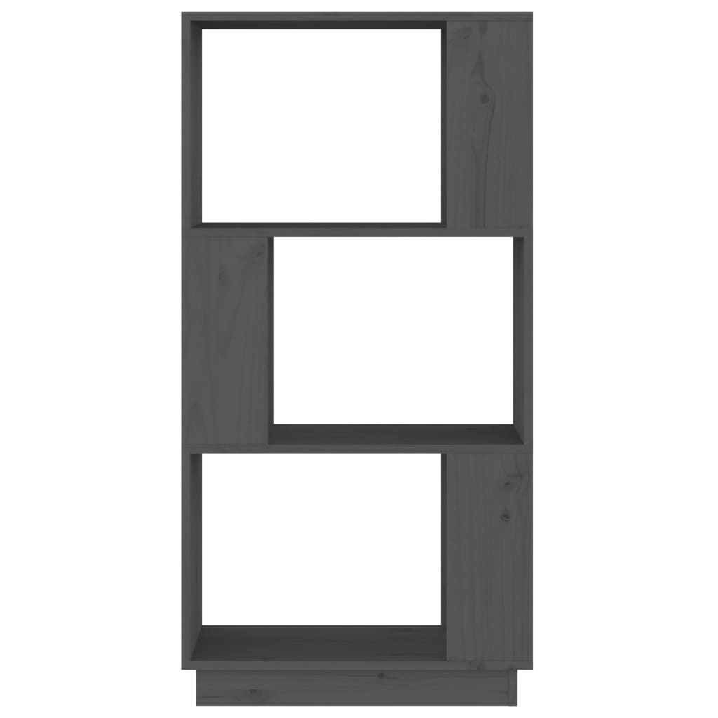 vidaXL Bücherregal/Raumteiler Grau 51x25x101 cm Massivholz Kiefer