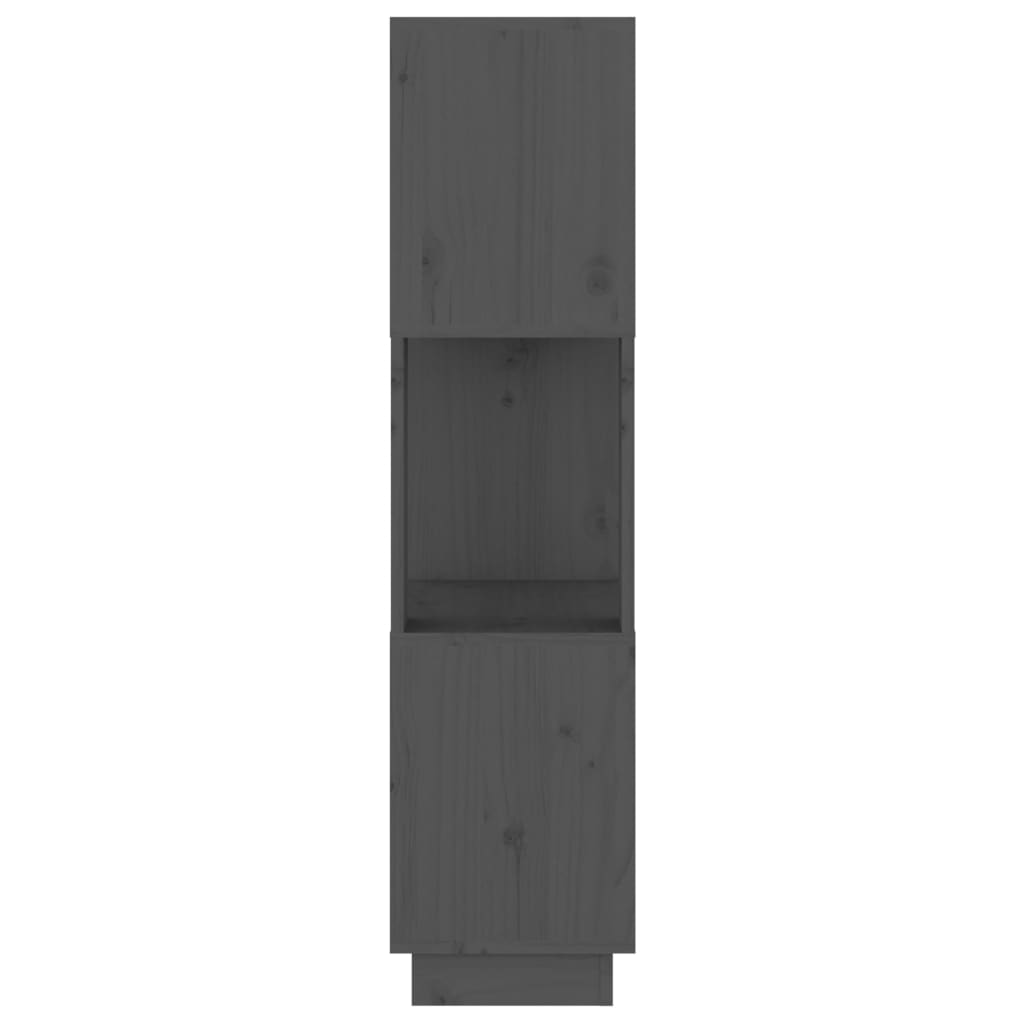 vidaXL Bücherregal/Raumteiler Grau 51x25x101 cm Massivholz Kiefer