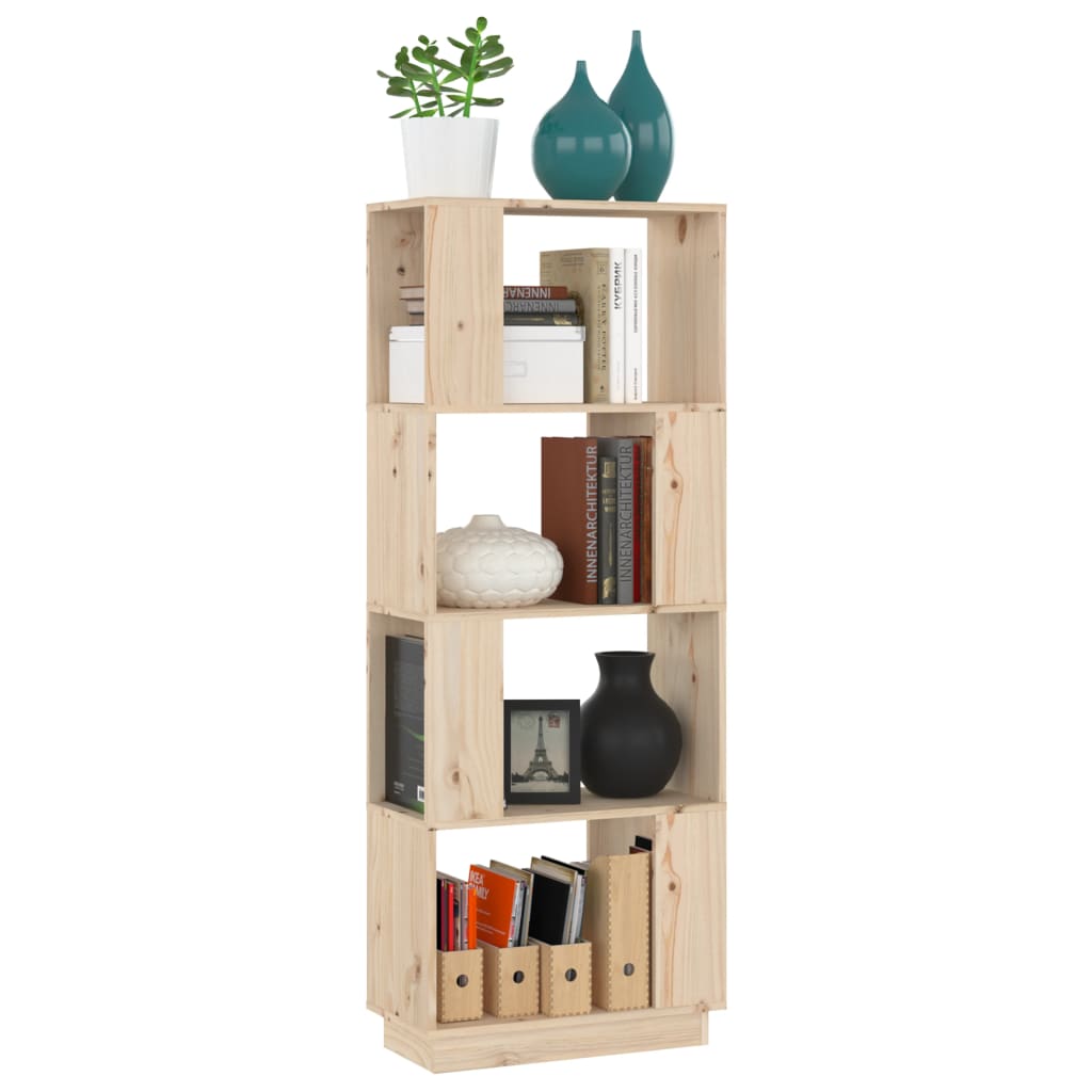 vidaXL Bücherregal/Raumteiler 51x25x132 cm Massivholz Kiefer