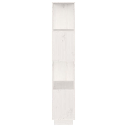vidaXL Bücherregal/Raumteiler Weiß 51x25x132 cm Massivholz Kiefer