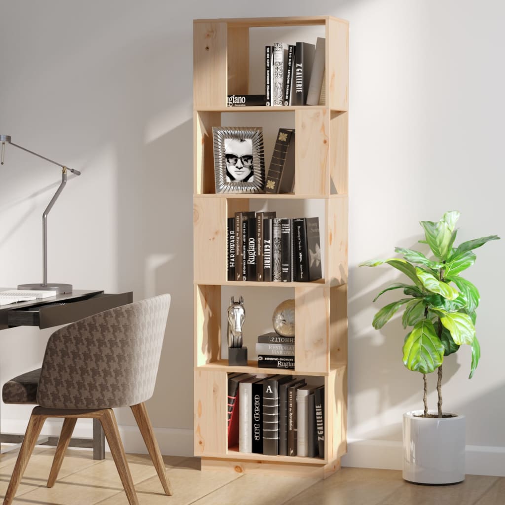vidaXL Bücherregal/Raumteiler 51x25x163,5 cm Massivholz Kiefer