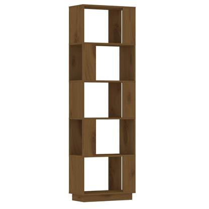 vidaXL Bücherregal/Raumteiler Honigbraun 51x25x163,5 cm Massivholz