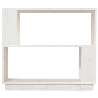 vidaXL Bücherregal/Raumteiler Weiß 80x25x70 cm Massivholz Kiefer