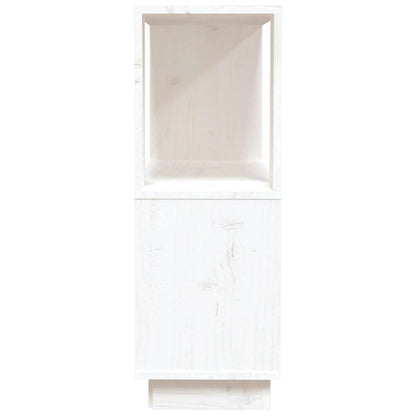 vidaXL Bücherregal/Raumteiler Weiß 80x25x70 cm Massivholz Kiefer