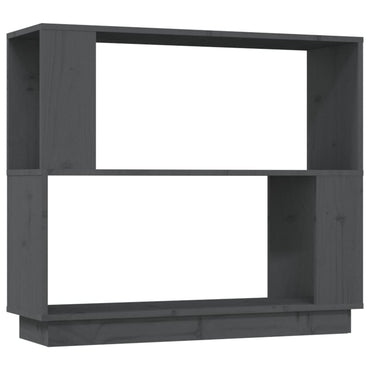 vidaXL Bücherregal/Raumteiler Grau 80x25x70 cm Massivholz Kiefer