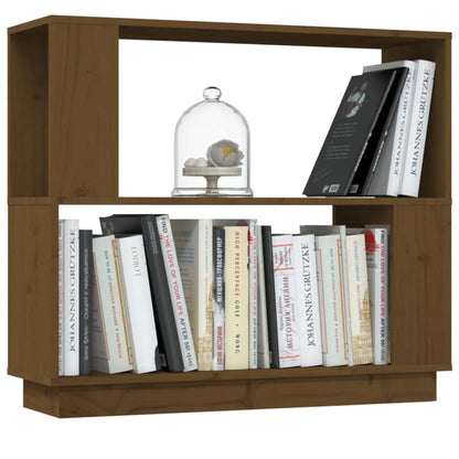vidaXL Bücherregal/Raumteiler Honigbraun 80x25x70 cm Massivholz