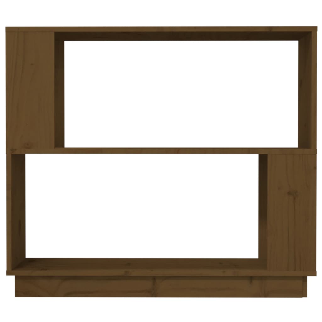 vidaXL Bücherregal/Raumteiler Honigbraun 80x25x70 cm Massivholz