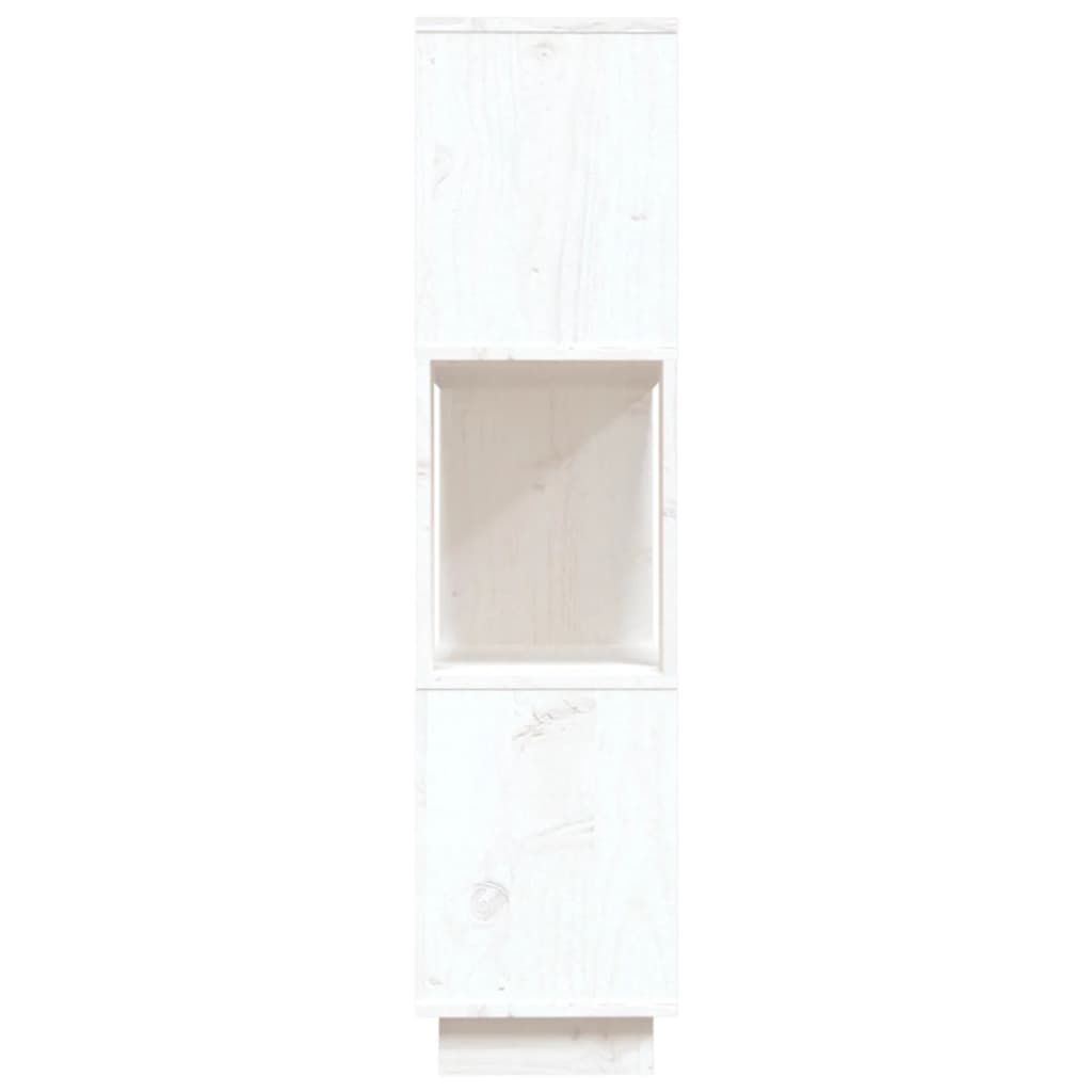 vidaXL Bücherregal/Raumteiler Weiß 80x25x101 cm Massivholz Kiefer