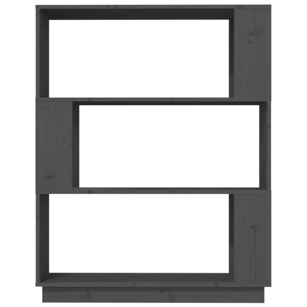 vidaXL Bücherregal/Raumteiler Grau 80x25x101 cm Massivholz Kiefer