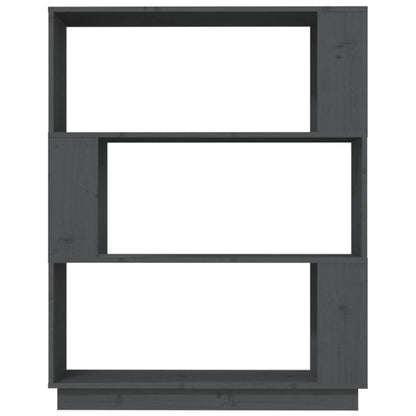 vidaXL Bücherregal/Raumteiler Grau 80x25x101 cm Massivholz Kiefer