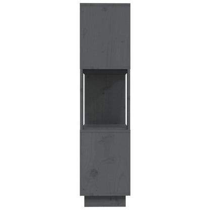 vidaXL Bücherregal/Raumteiler Grau 80x25x101 cm Massivholz Kiefer