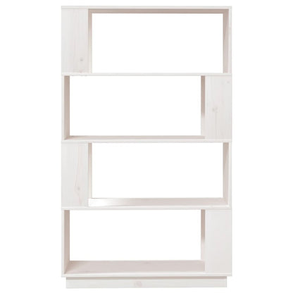 vidaXL Bücherregal/Raumteiler Weiß 80x25x132 cm Massivholz Kiefer