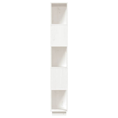 vidaXL Bücherregal/Raumteiler Weiß 80x25x163,5 cm Massivholz Kiefer