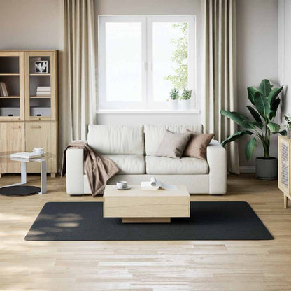 vidaXL Tapis lavable moelleux poils courts 160x230 antidérapant noir