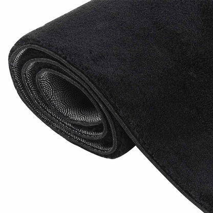 vidaXL Tapis lavable moelleux poils courts 160x230 antidérapant noir