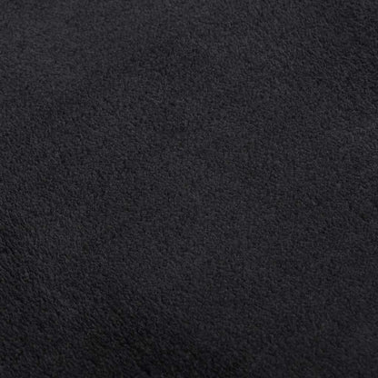 vidaXL Tapis lavable moelleux poils courts 160x230 antidérapant noir