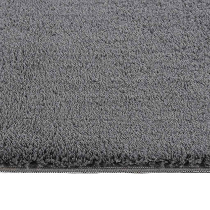 vidaXL Teppich Waschbar Flauschig Kurzflor 160x230 Rutschfest Anthrazi