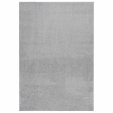vidaXL Teppich Waschbar Flauschig Kurzflor 160x230 Rutschfest Grau