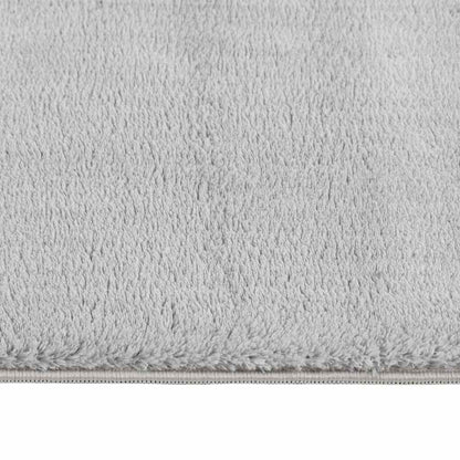 vidaXL Tapis lavable moelleux poils courts 160x230 antidérapant gris