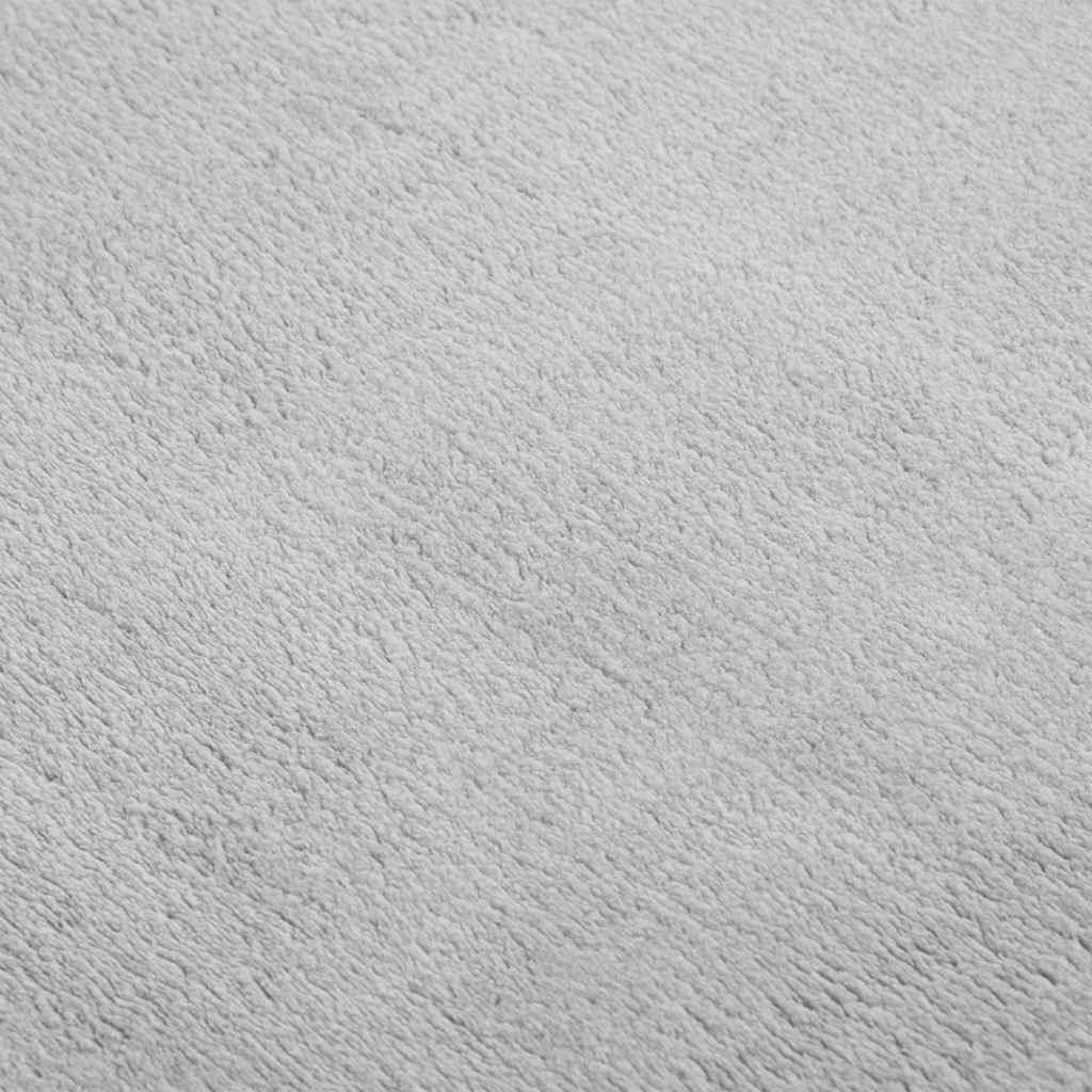 vidaXL Tapis lavable moelleux poils courts 160x230 antidérapant gris