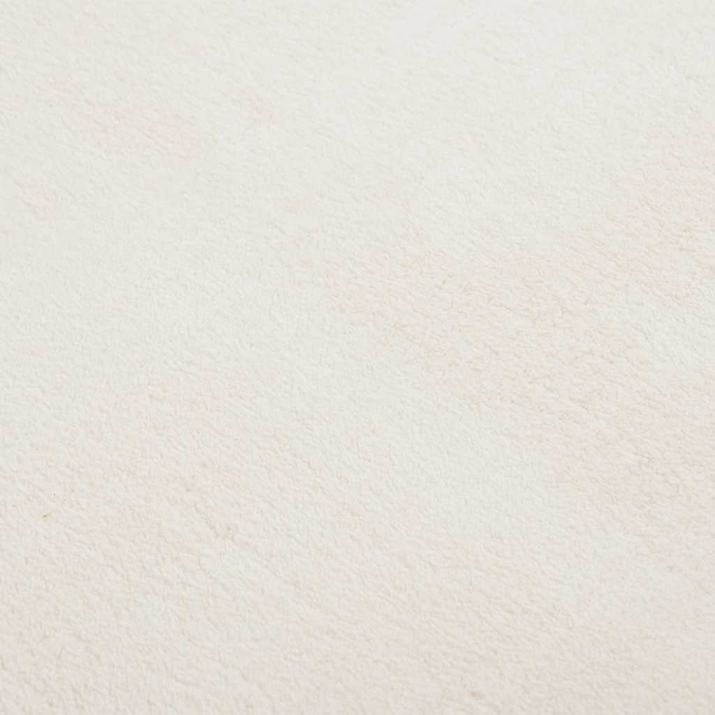 vidaXL Tapis lavable moelleux poils courts 160x230 Antidérapant Crème