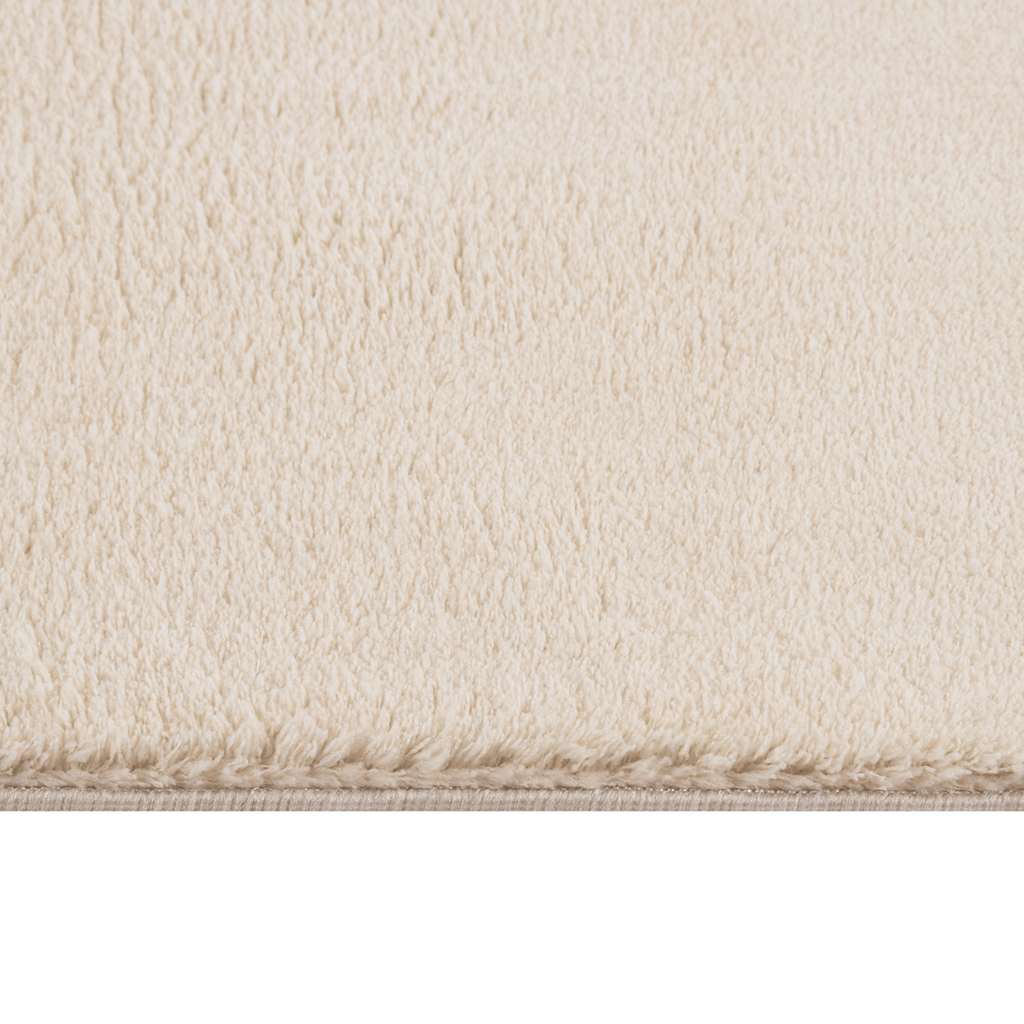 vidaXL Tapis lavable moelleux poils courts 160x230 antidérapant beige