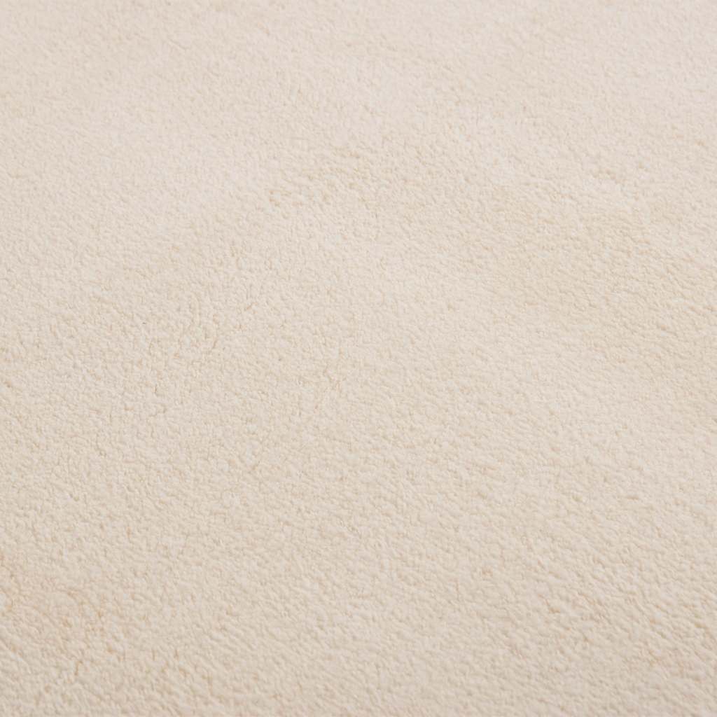 vidaXL Tapis lavable moelleux poils courts 160x230 antidérapant beige
