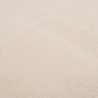 vidaXL Tapis lavable moelleux poils courts 160x230 antidérapant beige