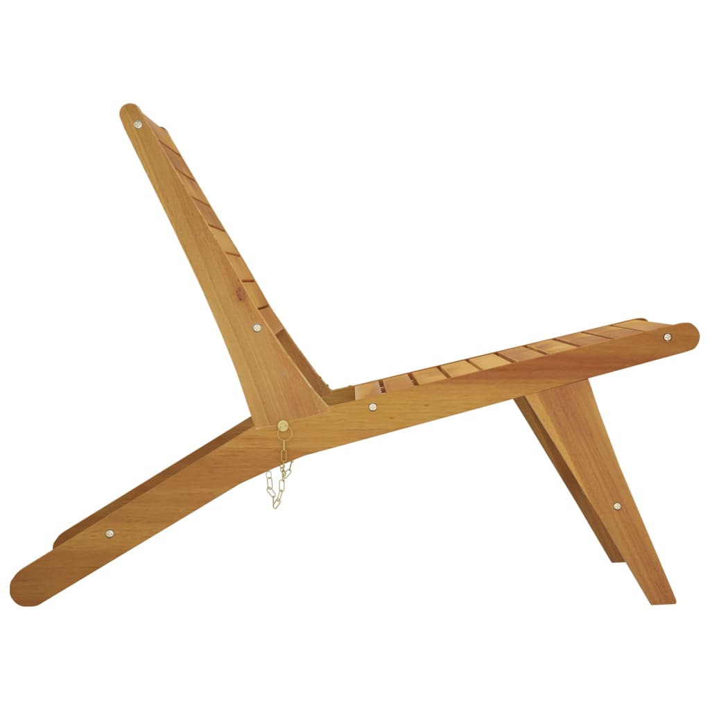 vidaXL Chaise de jardin en teck massif