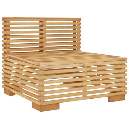 vidaXL Canapé d'angle de jardin avec coussins gris foncé en bois de teck massif