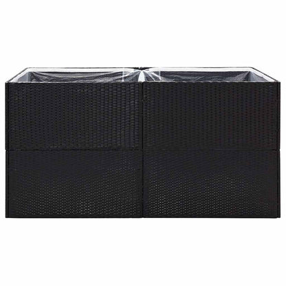 vidaXL Pflanzkübel Schwarz 157x80x80 cm Poly Rattan